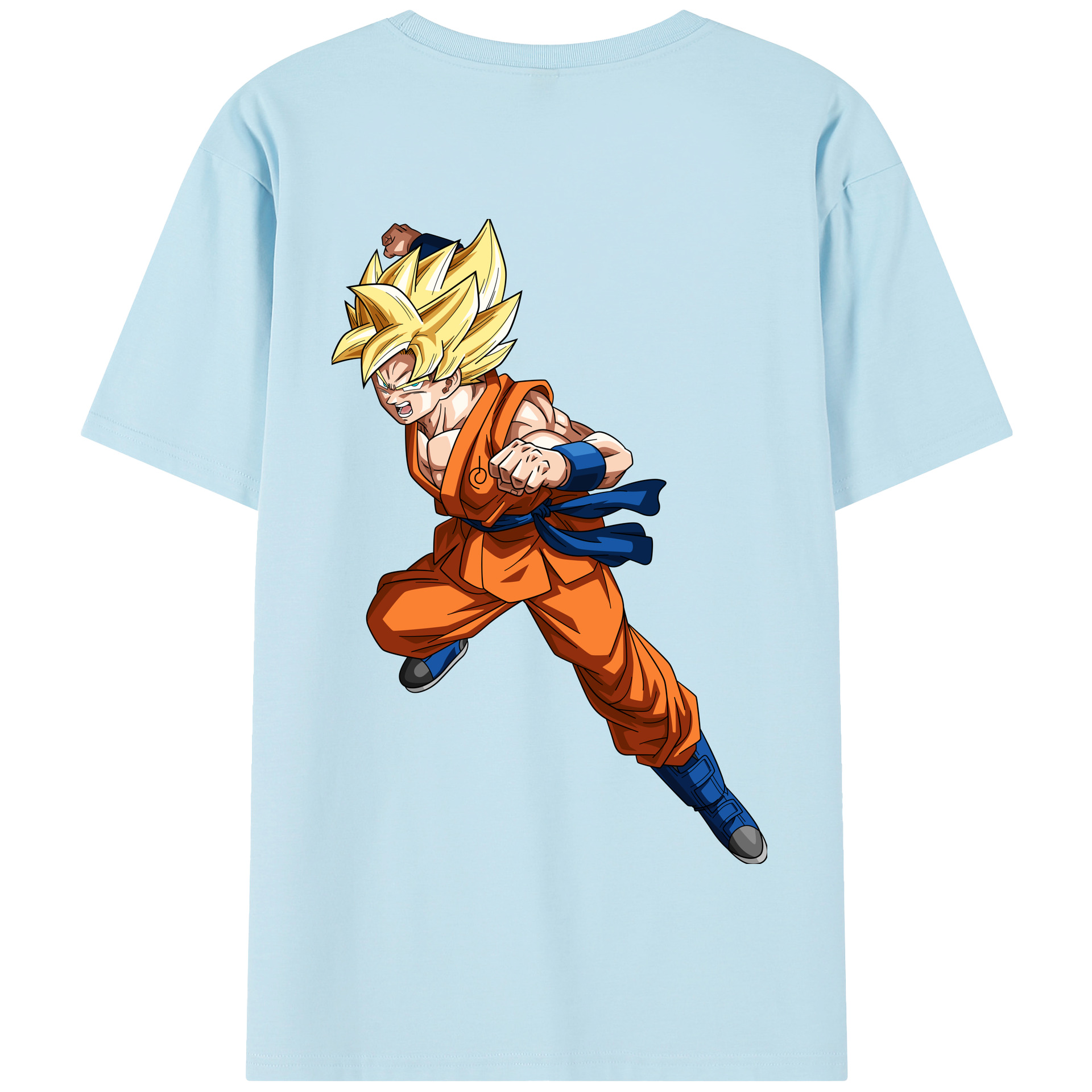 （画像用） ドラゴンボール 孫悟空（そん ごくう）Son Goku カカロット DRAGON BALL Kakarotto 綿100％半袖Tシャツ（背面プリント）